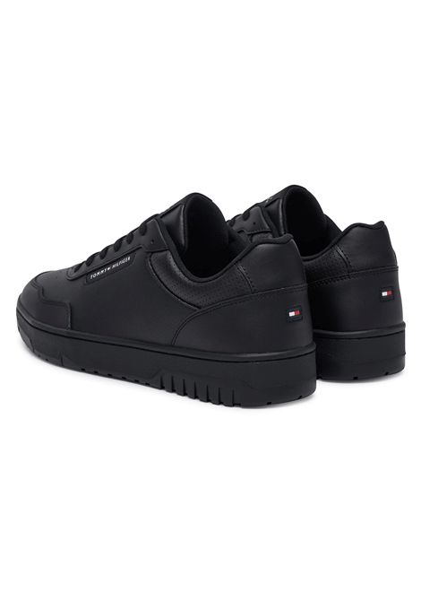 Tommy Hilfiger Basket Core Leather Shoes Black Men TOMMY HILFIGER | Sneakers | FM0FM05927-BDS